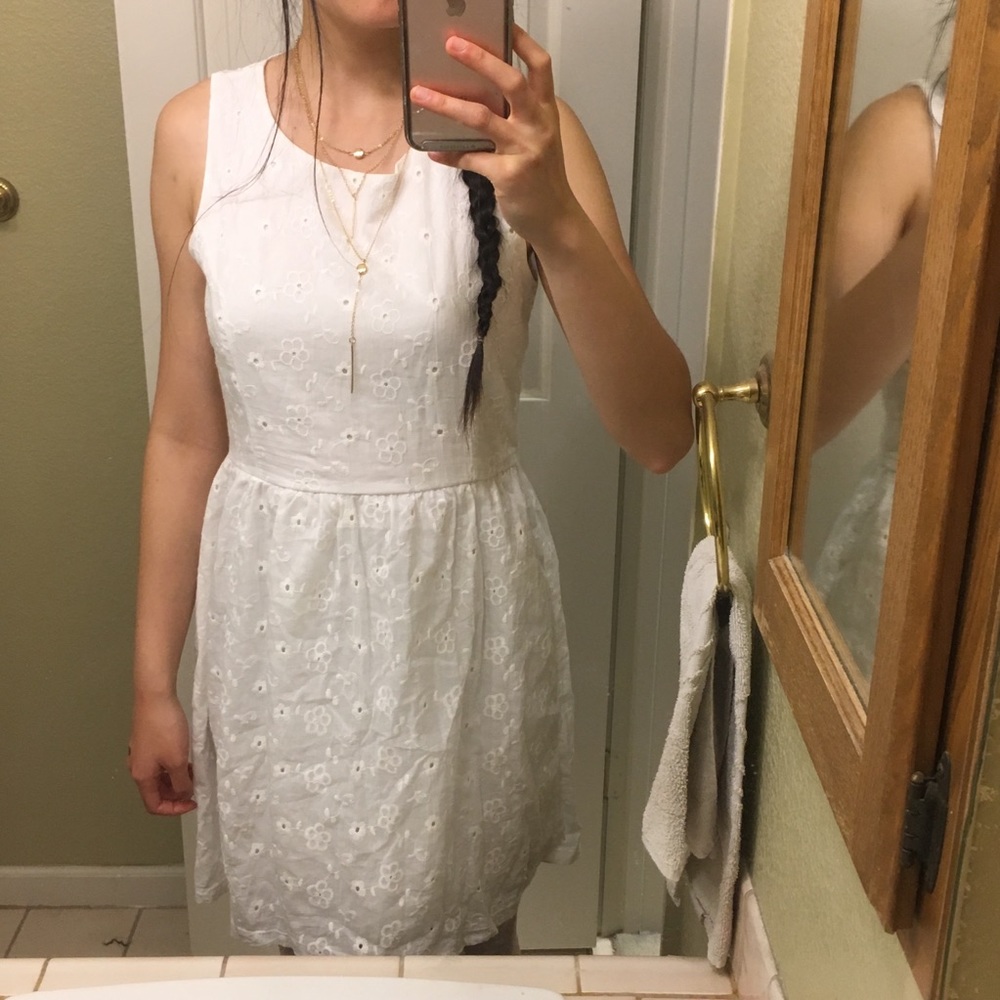 White floral dress
